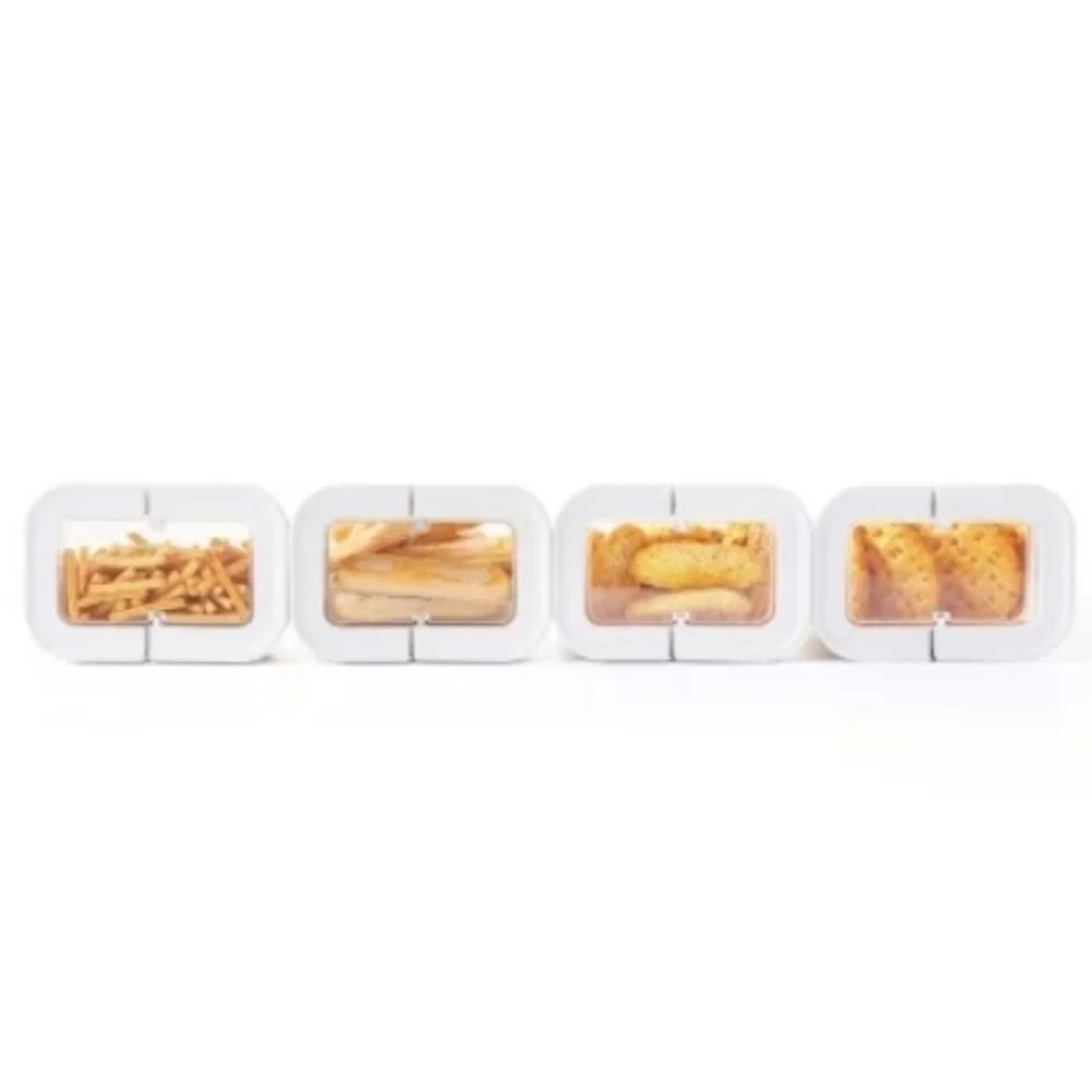 Fliplock container Oversize Rectangular  set Of 4 With Interchangeable Lid